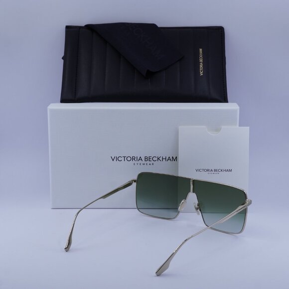 Victoria Beckham VB238S 700 Shield Sunglasses – Gold/Khaki Gradient - Picture 10 of 10